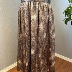 Leopard Print Midi Skirt